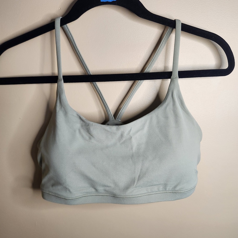 Athleta Transcend Scoop Sports Bra Willow A-C Cup Low Impact Yoga Bra Size L